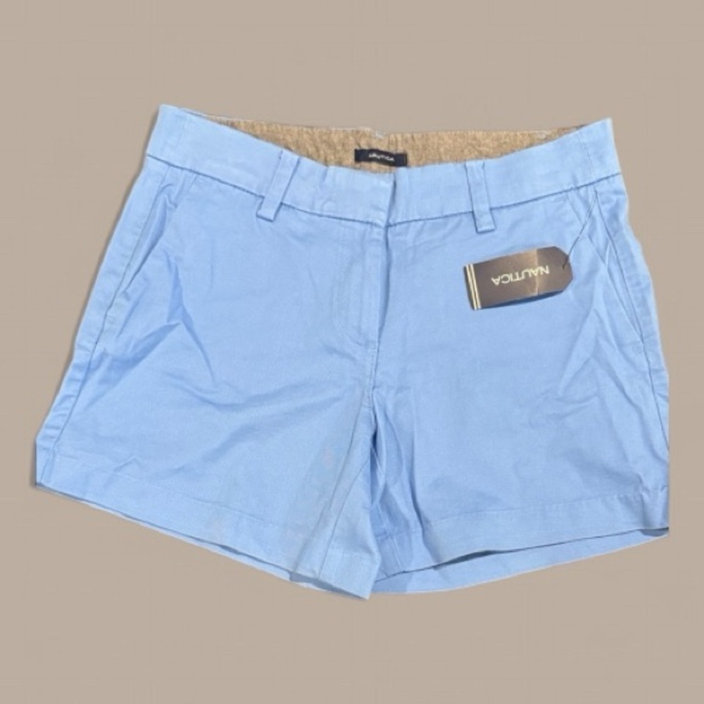 Nautica Women's Light Blue Bermudas sz 4 shorts summer khaki nwt bottom beach